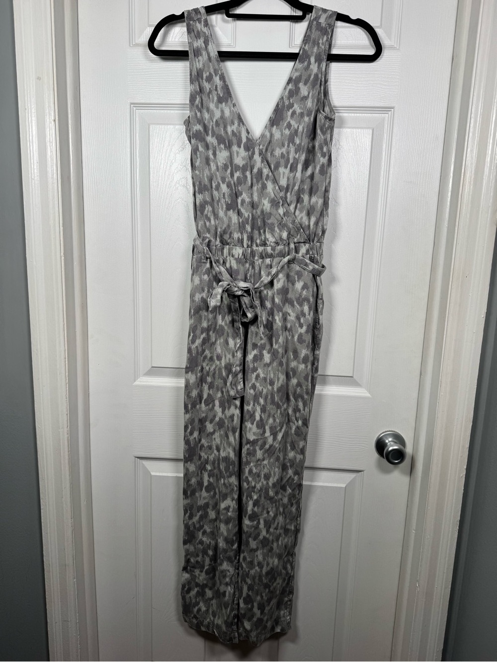 Cloth & Stone Leopard Print Tencel Wide Leg Jumpsuit XS